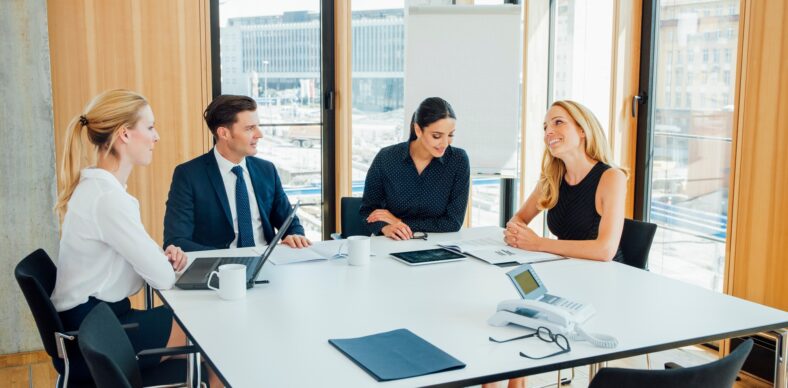 Business meeting in conference room
