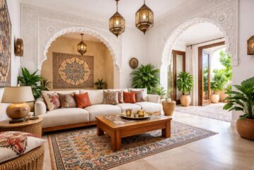 découvrez comment harmoniser l'élégance de la maison traditionnelle tunisienne avec une décoration moderne pour créer un intérieur unique et chaleureux.