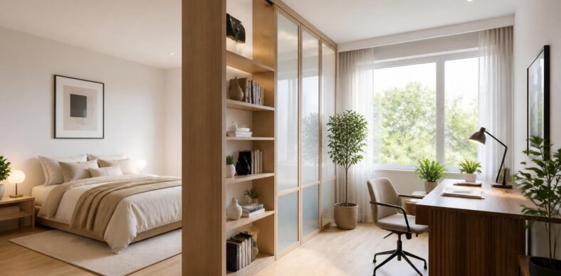 découvrez comment diviser une chambre en deux espaces fonctionnels et esthétiques grâce à des techniques simples et efficaces. conseils pratiques pour optimiser votre intérieur.